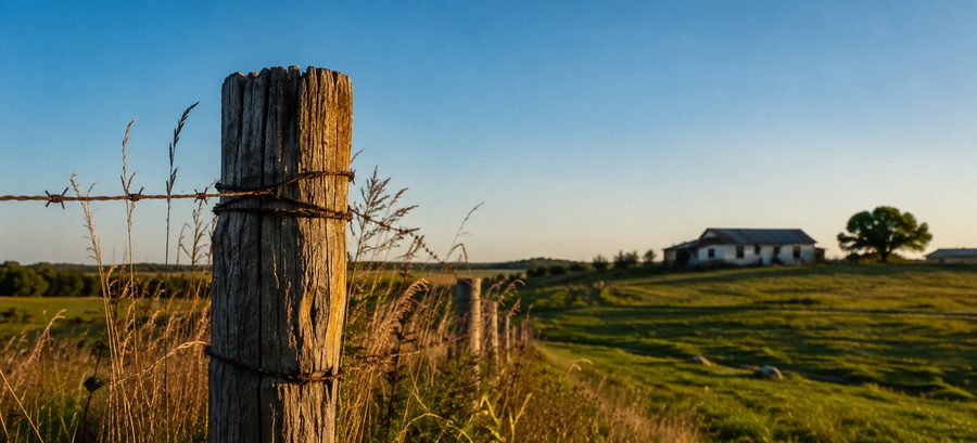 Propriedade rural no campo